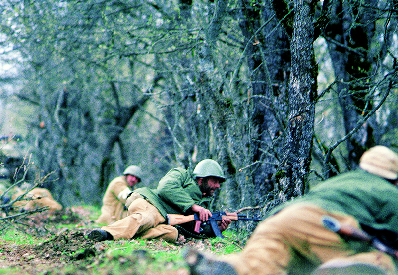 Nagorno-Karabakh soldiers at war